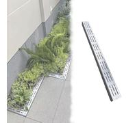 Caniveau Exterieur Couvercles de drains extérieurs Robustes en Acier Inoxydable pour allées étroites, Drainage des eaux pluviales Robuste pour terrasse, kit français pour Bloquer Les débris