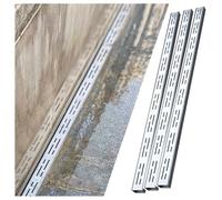 Caniveau Exterieur de Drainage Français 3,5x3 5x5 7x5 10x5 15x5cm, Système de Drainage de Tranchée Linéaire en Acier Inoxydable 304 pour Terrasse de Jardin de Cour, W*H-15x8cm, 3 PCS Argent
