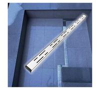 Caniveau Exterieur Drains De Tranchée De Sol for Allées Grille De Drainage De Patio Mince Et Étroite, Grille De Canal Linéaire en Métal(1PACK,15x8cm(5.9x3.1in))