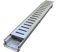 Caniveau Exterieur Gouttières Linéaires Larges en Résine, Paquets de 1, 2 Ou 3, Caniveaux de Drainage Faciles À Installer de 23 Pouces, Système de Drainage de Tranchée(1 pack,LxWxH-23.6x4.3x5.9in)