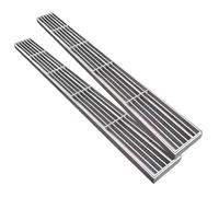 Caniveau Exterieur Grille de Drainage 20 10 8 6 4 2 1 Grilles De Drainage D'égout, Couvercle De Tranchée De Drainage Extérieur En Acier Inoxydable/couvercles De Gouttière(2 pack,100x15cm/39.4x5.9in)