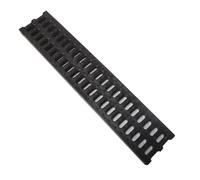 Caniveau Exterieur Grille de Drainage à Canal Étroit de 10 cm de Largeur, Plaque de Tranchée de Drainage en PEHD avec Grille, Couvercle de Canal de Drainage de Gouttière pour Le Côté de La Maison