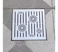 Caniveau Exterieur Grille de Drainage Amovible pour La Maison, Couvercle de Drain Extérieur 10x10 15x15 20x20 25x25 30x30 Cm, Grille de Drainage Carrée en Métal Robuste(20cmx20cm(7 7/8"x7 7/8"))