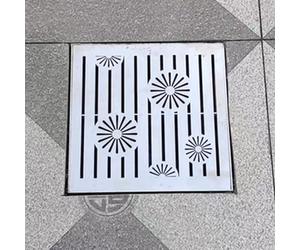 Caniveau Exterieur Grille de Drainage Amovible pour La Maison, Couvercle de Drain Extérieur 10x10 15x15 20x20 25x25 30x30 Cm, Grille de Drainage Carrée en Métal Robuste(20cmx20cm(7 7/8"x7 7/8"))