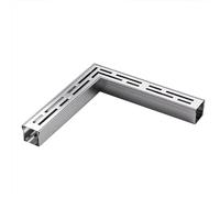 Caniveau Exterieur Grille de Drainage D'égout Extérieure pour Coin de Cour, Systèmes de Tranchées de Drainage pour Clôture, Trottoir, Inverseur d'eau de Ravin D'allée Commerciale en Forme de L(Length