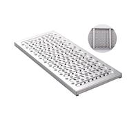 Caniveau Exterieur Grille De Drainage En Acier Inoxydable, Graille De Gouttière De Drainage De Canal De Garage De Sous-sol D'allée De Cour, Couvercle De Drainage Des Eaux Pluviales Perforé(58x25x2.5 c