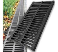 Caniveau Exterieur Grille de Drainage, Grille Caniveau, Systèmes De Drainage, Caniveau Terrasse, Jardin Grilles,50x25x2cm