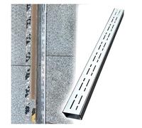 Caniveau Exterieur Grille de Drainage Grilles De Drainage Étroites - Système Drainage Tranchée En Acier Inoxydable, Trou Kit Drainage Drains Tranchée Systèmes de Drainage(Channel,WxH-5x3cm/2x1.2in)