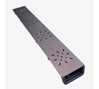 Caniveau Exterieur Grille de Drainage Kit De Drainage De Caniveau En Acier Inoxydable Avec Grille En Plastique, Drainage De Tranchée Robuste Pour Allées/béton, Crépines Minces Pour Allée/terrasse/sall