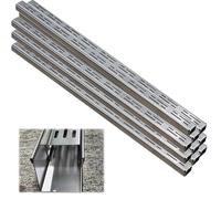 Caniveau Exterieur Grille de Drainage Kit de drainage de caniveau mince pour extérieur - 1 m de long, système de drainage de cour/allée/garage en béton avec grille, couvercle de drainage de caniveau e