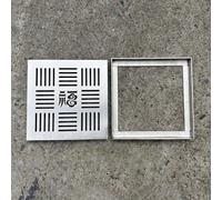 Caniveau Exterieur Grille de Drainage Plate et Carrée, Grille de Drainage Au Sol pour Bassin de Captage Extérieur, Couvercle de Fossé D'évacuation des Eaux Usées pour Terrasse de Jardin(25x25cm(9.8x9.