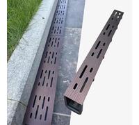 Caniveau Exterieur Grille de Drainage Tuyau De Drainage Extérieur Pour Terrasse, Kit De Caniveau De Tranchée En Acier Inoxydable Et Grille En Plastique Pour Garage, Systèmes De Canaux De Drainage Pour