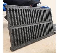 Caniveau Exterieur Grilles de drainage extérieures en plastique polymère, drain de sol antidérapant en polymère, grille carrée de 4/5/6 pouces de large for parkings, garages, allées, cours, sous-sols(