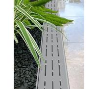 Caniveau Exterieur Grilles de Drainage pour terrasse extérieure, fossé de Drainage en U, kit de grilles Fines, allée de Trottoir en métal pour béton