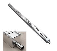 Caniveau Exterieur Kit de Caniveau avec Embout/sortie, Système de Drainage de Tranchée Sur Mesure, Gouttière de Dérivation D'eau pour Allée, Caniveaux de Tranchée en Acier Inoxydable(With Outlet,3.5x3