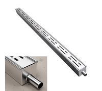 Caniveau Exterieur Kit de Caniveau avec Embout/sortie, Système de Drainage de Tranchée Sur Mesure, Gouttière de Dérivation D'eau pour Allée, Caniveaux de Tranchée en Acier Inoxydable(With Outlet,5x5cm