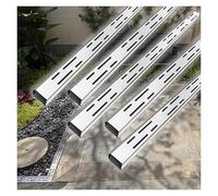 Caniveau Exterieur Kit De Caniveau De Drainage Linéaire for Extérieur, Tuyau De Drainage en Acier Inoxydable 304 avec Grilles Amovibles(5PACK,3.5x3cm(1.4x1.2in))