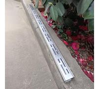 Caniveau Exterieur Kit De Caniveau De Terrasse en Acier Inoxydable，Couvercles De Drain Drain Extérieur Étroit en Acier Inoxydable 304 Auge De Dérivation d'eau for Allée Gouttière(10x4cm/4x1.6in)