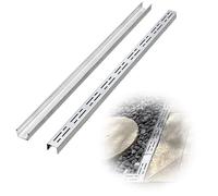 Caniveau Exterieur Kit de couvercles de drains d'extérieur Minces, tranchée de Jardin en Acier Inoxydable 304 avec Grille, système de Drainage pour allée/terrasse