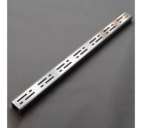 Caniveau Exterieur Kit de couvercles de drains extérieurs étroits, tranchée de Sol de Garage, système de Drainage de terrasse en Acier Inoxydable, Plat Personnalisable avec Grille