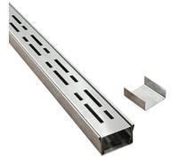Caniveau Exterieur Kit Grilles de Drainage Linéaires en Acier Inoxydable | Caniveau De Tranchée, Pour Terrasse Extérieure, Piscine, Jardin, Trottoir, Garage(3pcs,100x7x7cm)