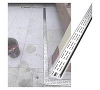 Caniveau Exterieur Kit Mince De Caniveaux De Drainage for Terrasse Et Jardin, en Acier Inoxydable, Système De Drainage Étroit for Allées, Terrasses(10x3cm(3.9x1.2in))