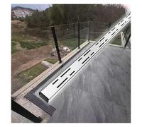 Caniveau Exterieur Kits De Caniveaux D'évacuation d'eau De Jardin, Petit Système De Drainage Étroit for Piscine, Terrasse, Cuisine, Atelier(1PACK,15x4cm(5.9x1.6in))