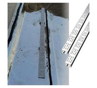 Caniveau Exterieur Lot De 2 Caniveaux Étroits for Extérieur (5, 3, 10, 15 Et 20 Cm), en Acier Inoxydable, for Allée, Trottoir, Terrasse, Abri De Jardin Et Jardin en Béton(7x5cm(2.8x2.0in))