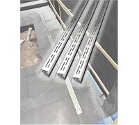 Caniveau Exterieur Lot De 3 Caniveaux Drainage en Béton | For Allée, Douche Acier Inoxydable Argenté, Jardin, Terrasse, Cour, Drain Linéaire, Émetteur(10x4cm(3.9x1.6in))