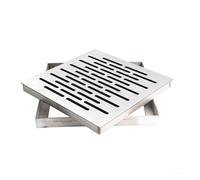 Caniveau Exterieur Robuste en Acier Inoxydable, Conception De Grille Antidérapante for Un Écoulement Rapide De l'eau, Idéal for Les Routes, Les Jardins Et Les Espaces Publics(300 * 300 * 20mm)