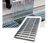 Caniveau Exterieur Siphon De Sol En Acier Galvanisé, Grille D'égout Couvercle De Drain, Plaque De Tranchée Pour Canalisations Allée Jardin Garage(50x50x3cm(19.7x19.7x1.2in))