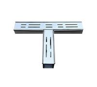 Caniveau Exterieur Stainless Steel Sewer Troughs with Cover, Trench Drain System -Concrete Floor Drainage Gully for Garage Lawn Factory Deck Balcony Basement(W15cm x H4cm(W5.9in x H1.6in))