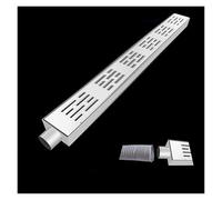 Caniveau Exterieur Tranchée De Drainage for Gouttière Extérieure Étroite avec Embouts/Sortie, Kit De Drainage for Canal De Drainage Étroit avec Grille, Tranchée D'égout for Puits(3.5x3x100cm)