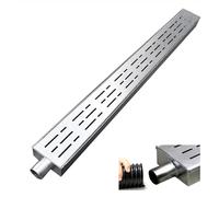 Caniveau Exterieur Tranchée de Drainage pour Gouttière Extérieure Mince avec Embouts/sortie, Kit de Drainage pour Canal de Drainage Étroit de 1,4 /2 /4 Po avec Grille, Auge de Tranchée D'égout de Puit