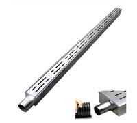 Caniveau Exterieur Tranchée de Drainage pour Gouttière Extérieure Mince avec Embouts/Sortie, Kit de Drainage pour Canal de Drainage Étroit de 1,4/2 /4 Po avec Grille, Auge de Tranchée D'égout de Puit