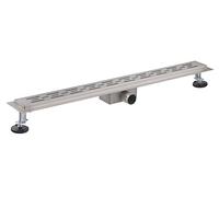 Caniveau extra plat pour douche italienne avec grille de finition inox longueur 80 centimètres - Avec siphon anti odeur et filtre pour cheveux NOYON & THIEBAULT