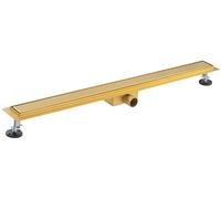 Caniveau extra plat pour douche italienne reversible finition gold/ou à carreler longueur 90 centimètres - Avec siphon anti odeur et filtre pour cheveux NOYON & THIEBAULT