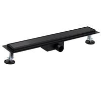 Caniveau extra plat pour douche italienne reversible finition noir mat/ou à carreler longueur 60 centimètres - Avec siphon anti odeur et filtre pour cheveux NOYON & THIEBAULT