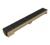 Caniveau Self 100 - Hauteur 95 mm - Largeur 98 mm Grille Voronoï noir standard fonte / / B125 - ACO