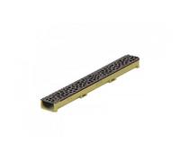 Caniveau Self 100 - béton Polymère - grille Varonoi standard fonte - Ht 55 mm ACO
