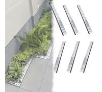 Caniveaux de Drainage en Acier Inoxydable Robustes, caniveaux de Drainage pour allées étroites, Patio Robuste pour eaux pluviales, kit de Drainage français pour Bloquer Les débris (6 pièces, 100 x 10