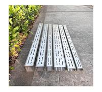 Caniveaux Extérieurs 1m,Caniveau De Terrasse en Acier Inoxydable,Drainage de Tranchée avec Grille Amovible,Pour Clôture, Jardin,Trottoir,Allée,gouttière À Rangée De Trous(H8*W20CM/H3.15*W7.87IN)