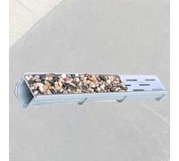 caniveaux extérieurs Caniveau de Drainage extérieur pour Remplissage de pavés, système de Drainage Robuste en U en Acier Inoxydable(100x20x20cm/3.3'x7.9"x7.9")