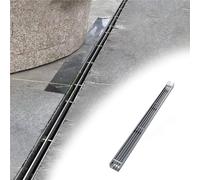 caniveaux extérieurs Caniveaux de drainage extérieurs pour garages et bordures de route, kit de drainage de tranchée avec grille amovible, caniveau d'évacuation(304-100x6.5x5cm/39.4x2.6x2in)