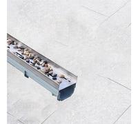 caniveaux extérieurs Kit de Drainage de tranchée avec Couvercle perforé, caniveau de Drainage extérieur en U, goulotte d'évacuation pour Maison, école, Cour(100x15x25cm(3.3'x6 x9.8))