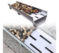 caniveaux extérieurs Kit de système de Drainage de tranchée pour Drainage de sous-Sol, Cour, Jardin, Aire de Jeux, Canal d'évacuation en résine pour l'extérieur(100x30x20cm/39.4x11.8x7.9in)