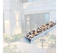 caniveaux extérieurs Système de Drainage de tranchée en Acier Inoxydable, kit de Drainage Souterrain en Forme de U, tranchée décorative à Galets pour Jardin(60x10x4cm/2'x3.9"x1.6")