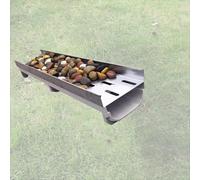 caniveaux extérieurs Tranchée de Drainage décorative en Galets en Forme de U, kit de Drainage de fossé en résine, Canal d'évacuation de tranchée pour Place(100x15x20cm(3.3'x6 x7.9))