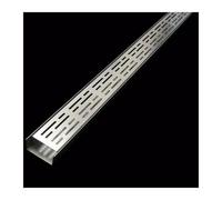Caniveaux Grille de Drainage de 3,28 pi, kit Peu Profond, Couverture de Patio extérieur, système de tranchée de Drainage Amovible, Grille de Drainage Mince pour Trottoir de Jardin, Parking,
