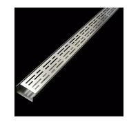 Caniveaux Grille de Drainage de 3,28 pi, kit Peu Profond, Couverture de Patio extérieur, système de tranchée de Drainage Amovible, Grille de Drainage Mince pour Trottoir de Jardin, Parking,